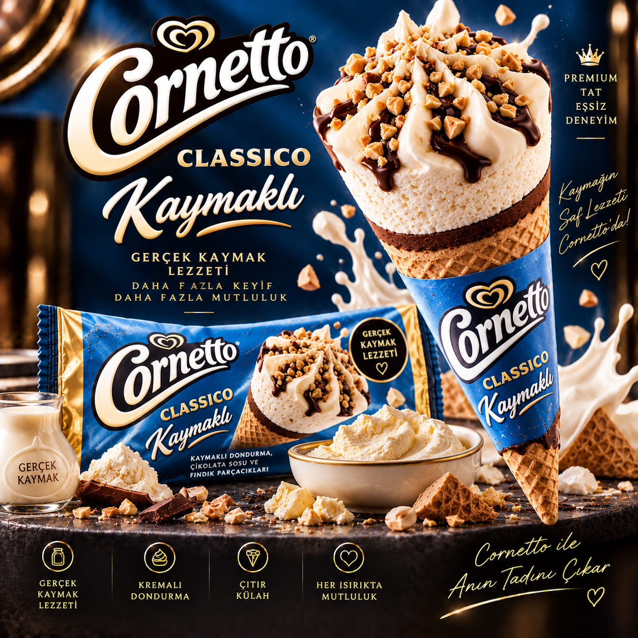 cornetto classico kaymaklı