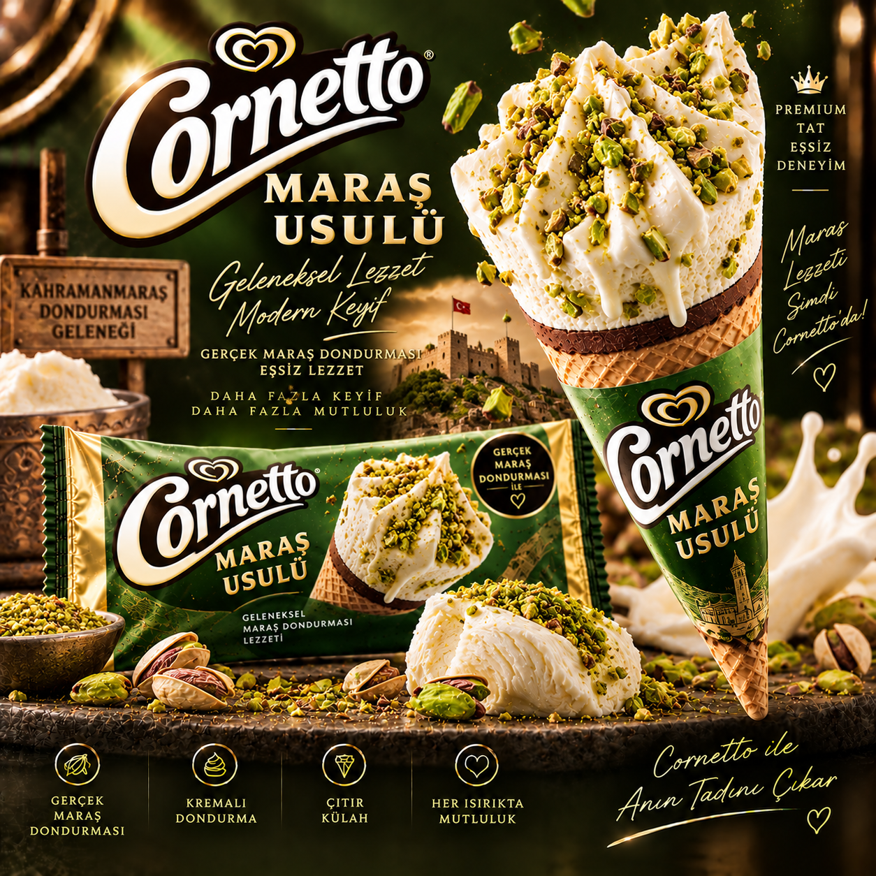 cornetto maraş usulu