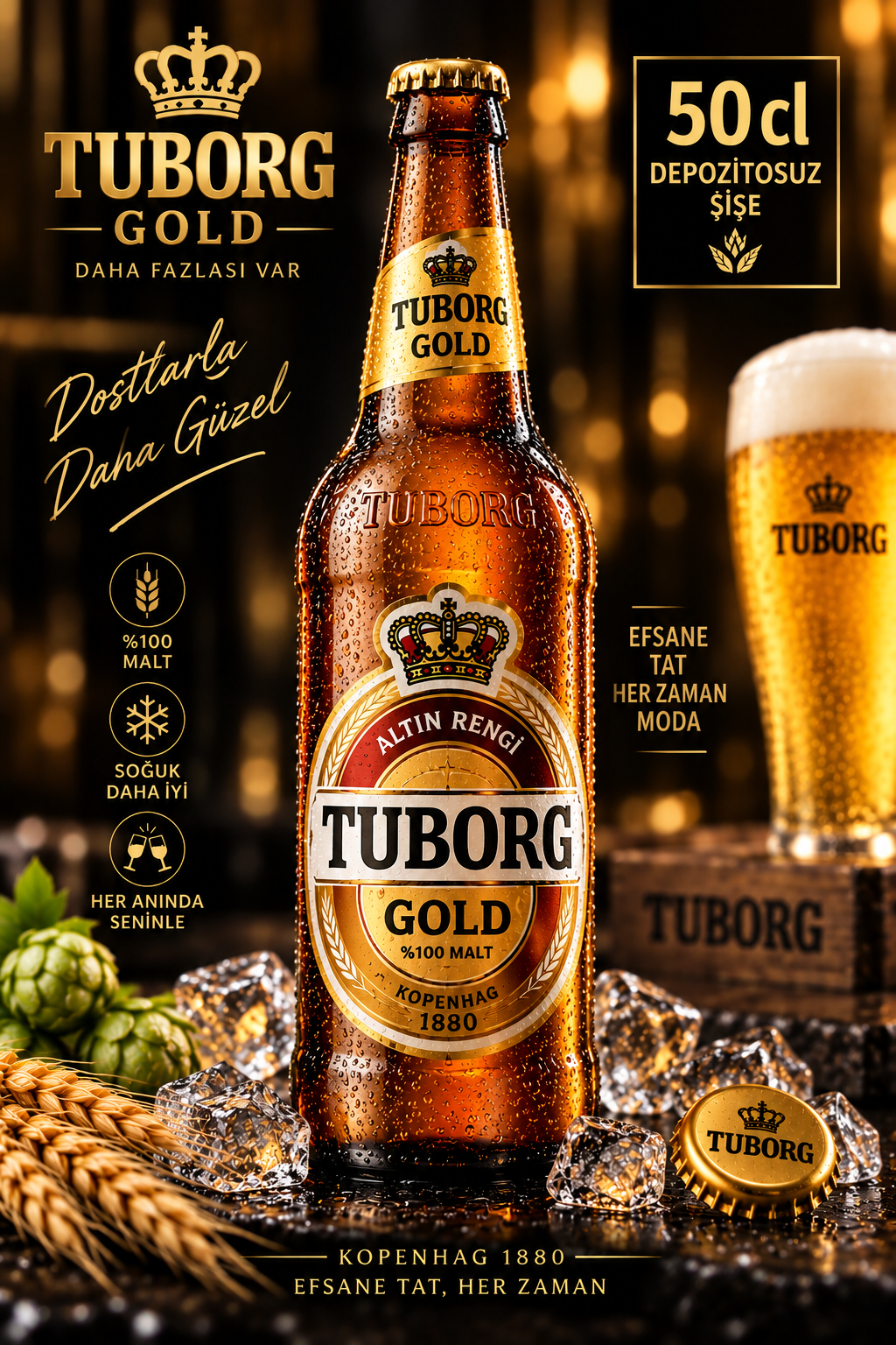 Tuborg Gold 50 cl  şişe