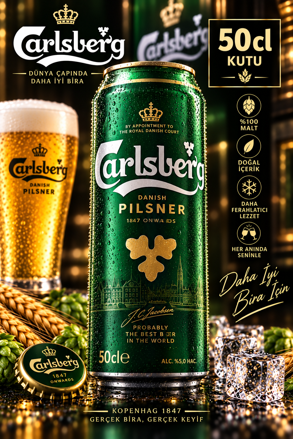 Carlsberg 50 cl kutu