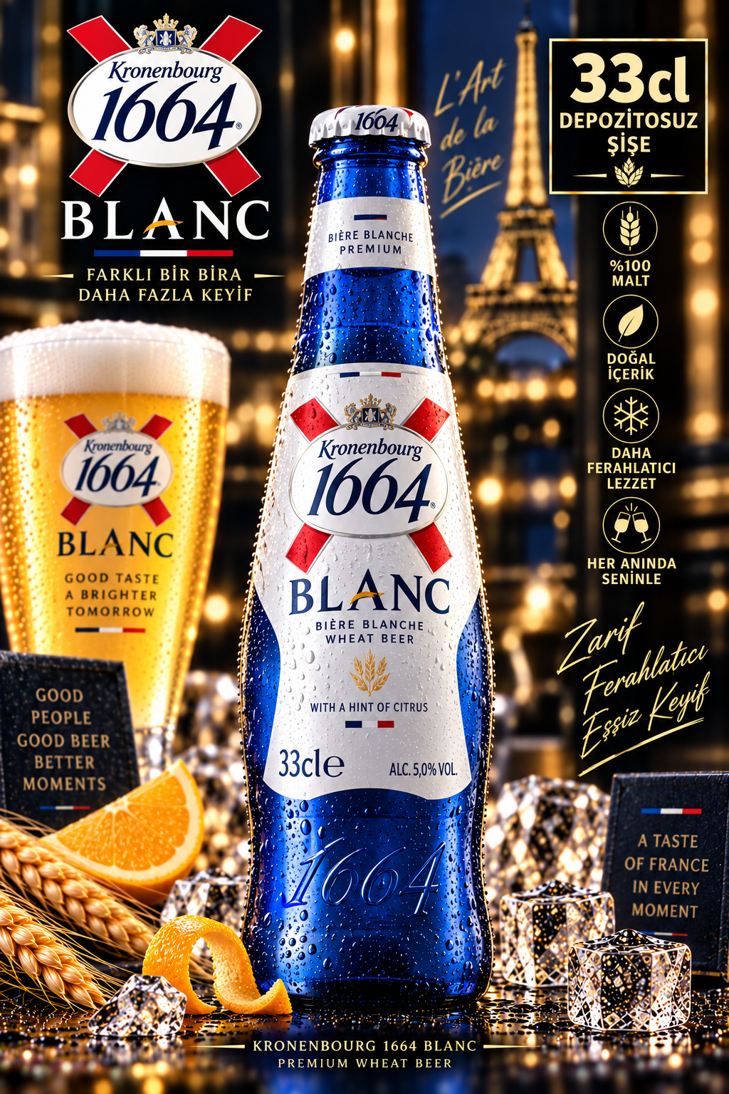 1664 Blanc 33 cl depozitosuz şişe