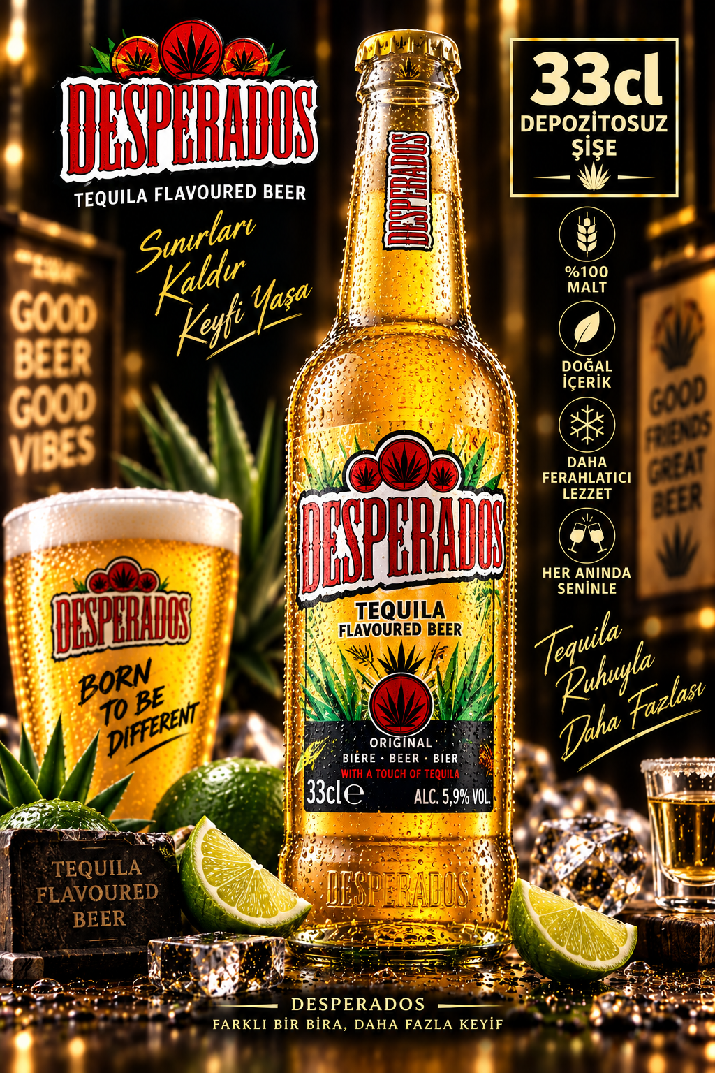 Desperados 33 cl depozitosuz şişe