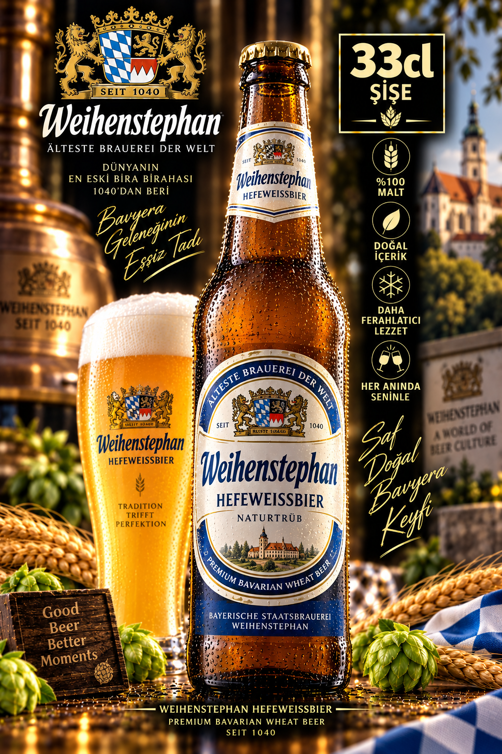 Weihenstephan Hefeweiss 33 cl şişe