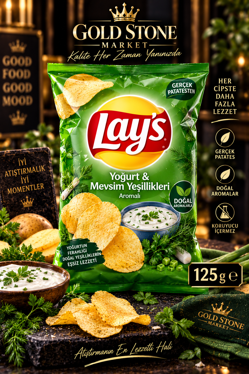 Lay’s Yoğurt & Mevsim Yeşillikleri 125 g
