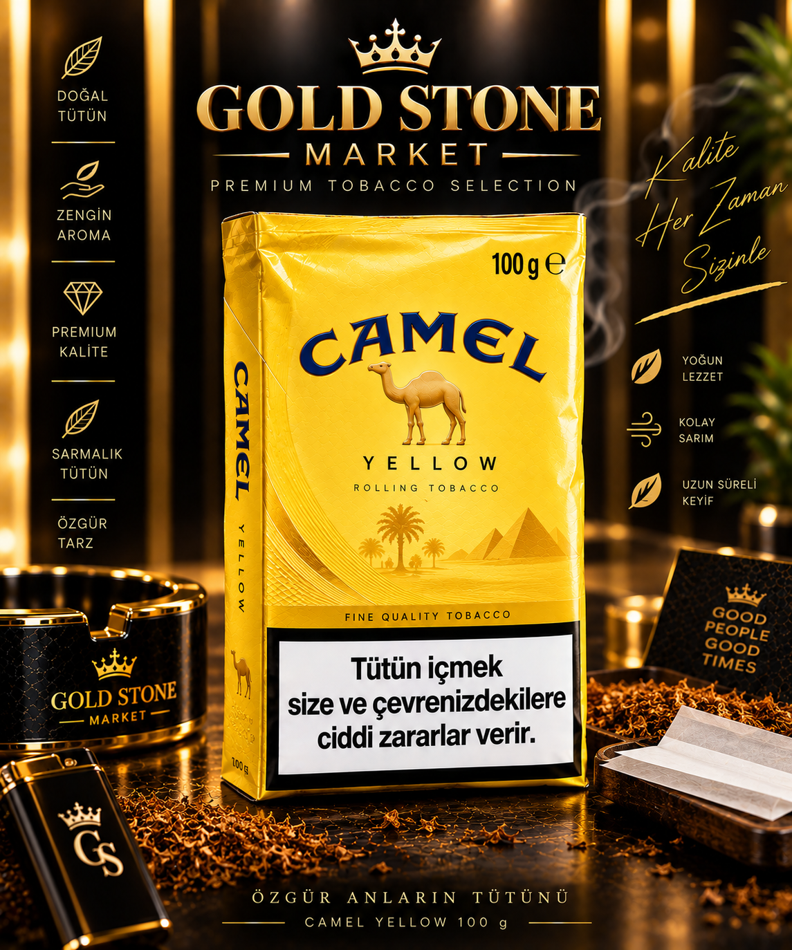 Camel Yellow 100 g sarmalık tütün
