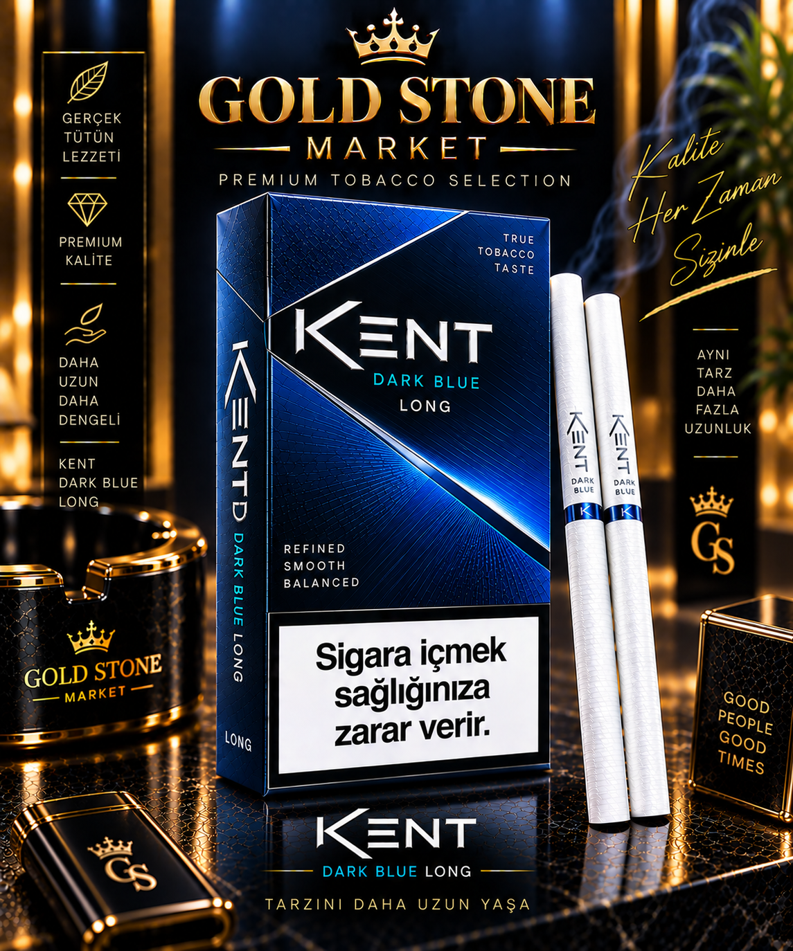 Kent Dark Blue Long