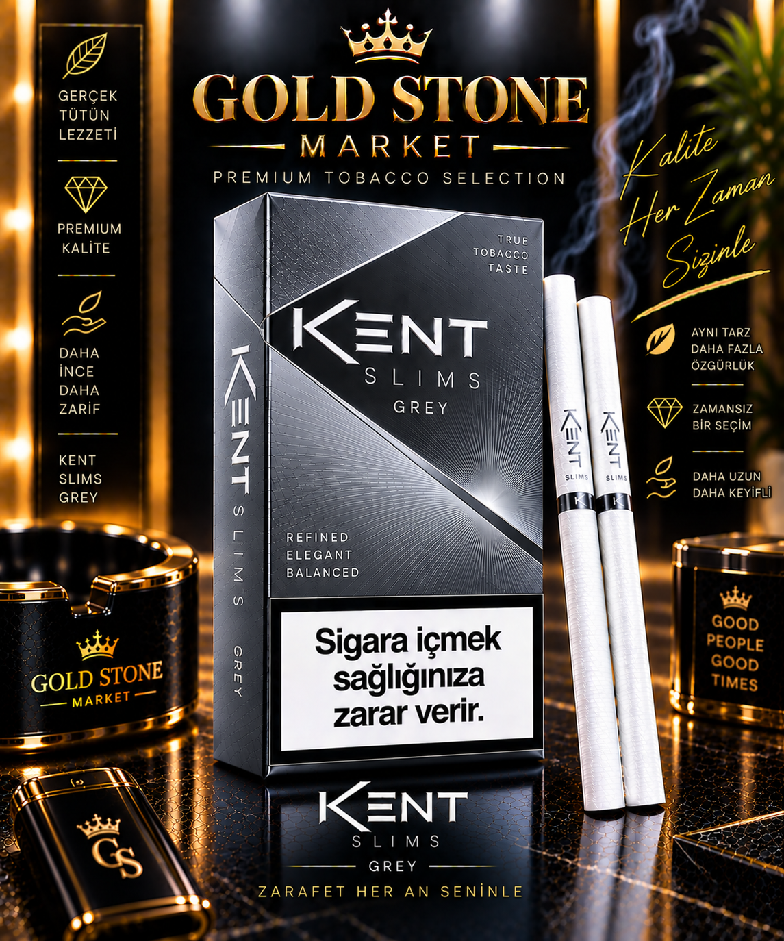 Kent Slims Grey