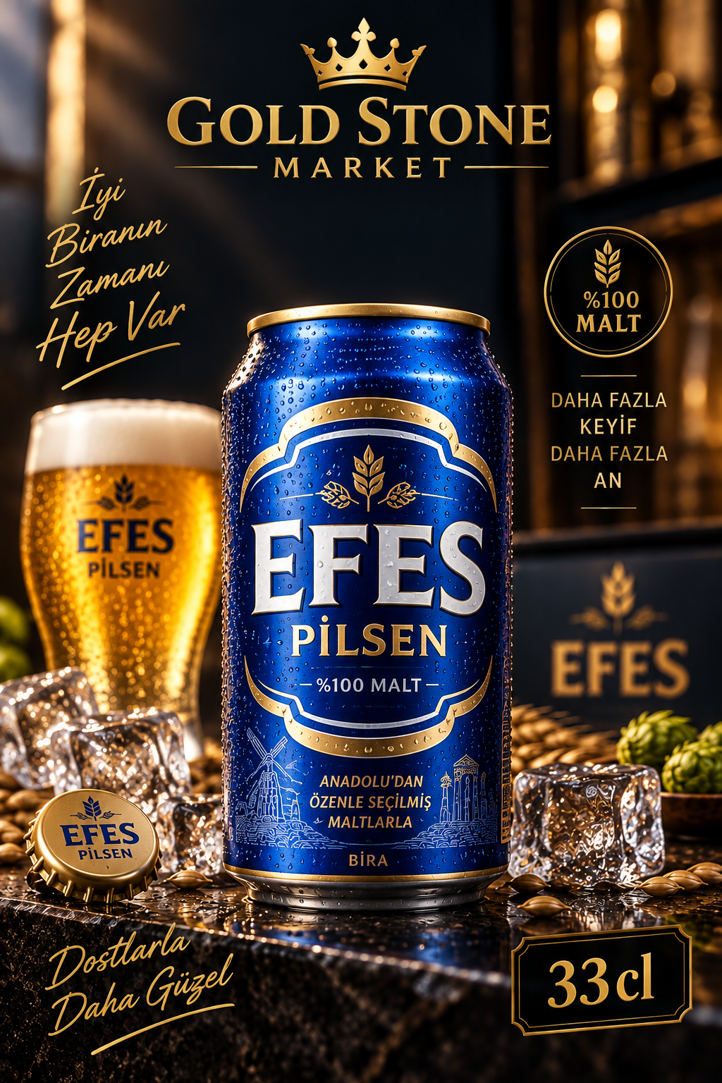 Efes Lager (Pilsen) Kutu 33 cl