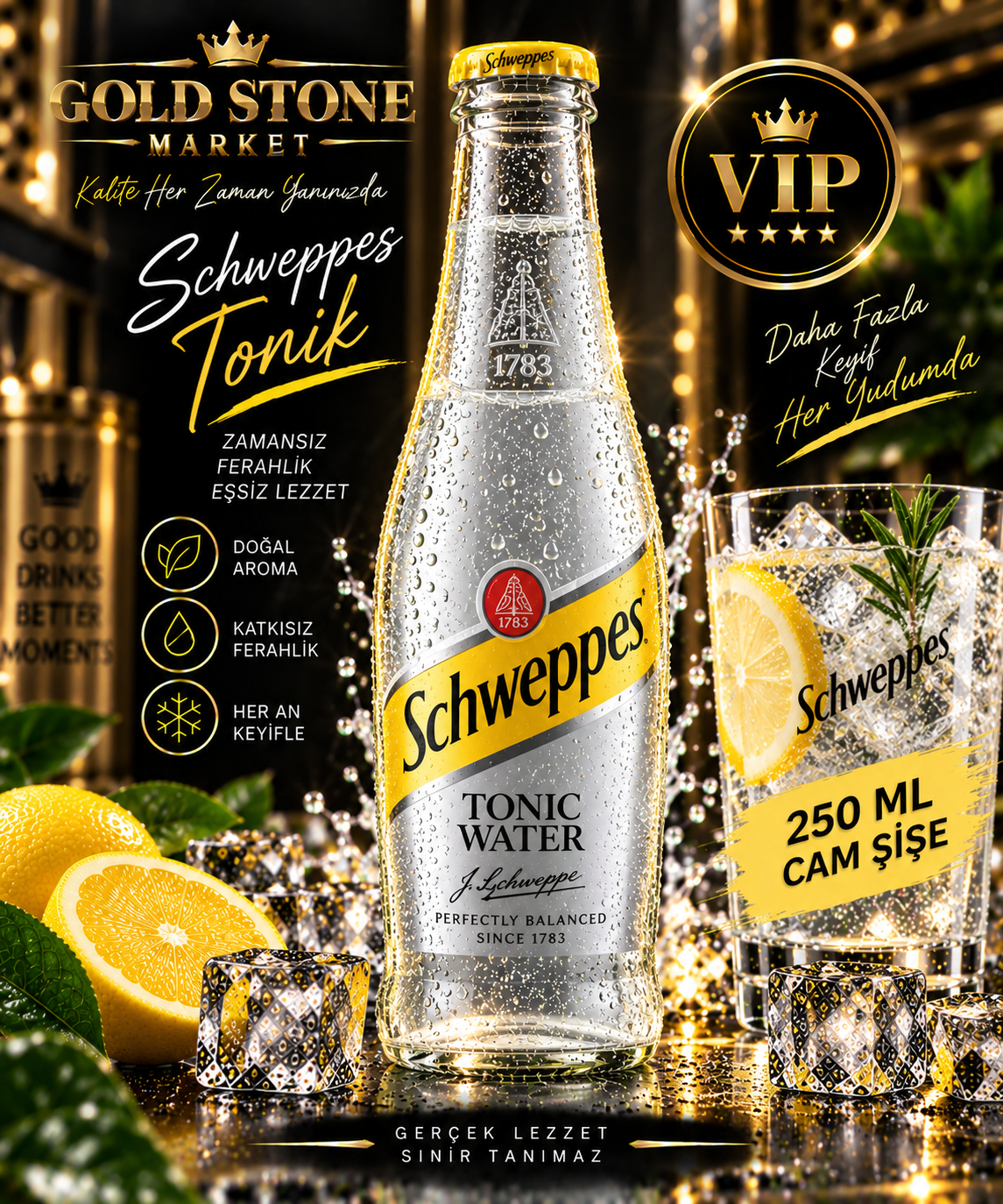 Schweppes Tonik 250 ml cam