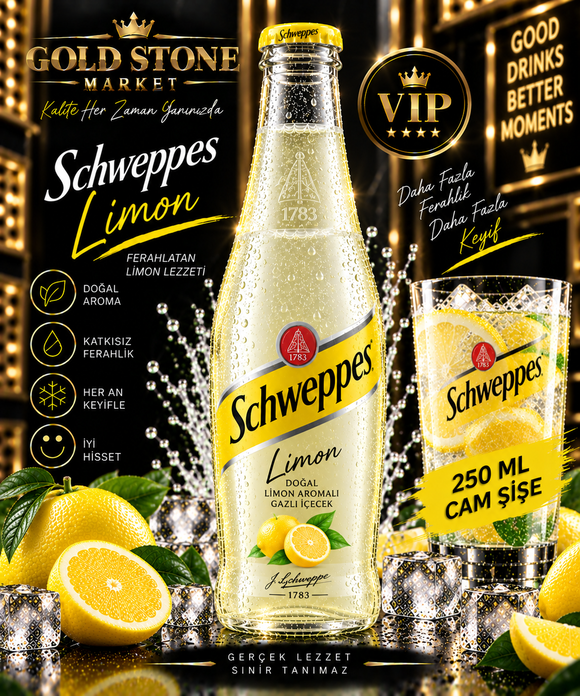 Schweppes Limon 250 ml cam