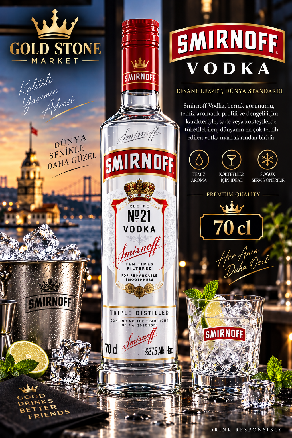 Smirnoff Votka 70cl