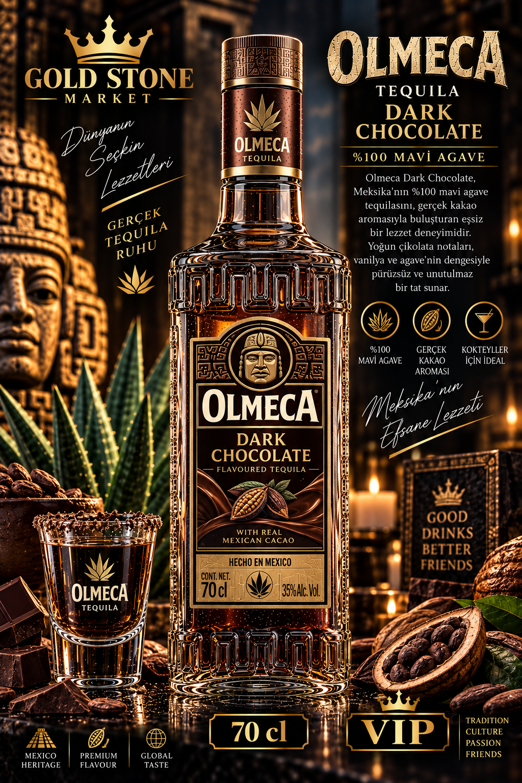 Olmeca Dark Chocolate 70 cl
